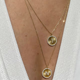 Radial Double Initial Necklace