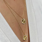 Radial Double Initial Necklace