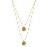 Radial Double Initial Necklace