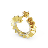 Ribbed Diamond Earrings