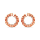 Ribbed Diamond Earrings