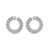 Ribbed Diamond Earrings