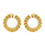 Ribbed Diamond Earrings