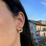 Ribbed Diamond Earrings