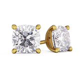 Cushion Diamond Stud Earrings