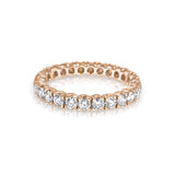 Eternity Diamond Ring - Available in 18K white, rose & yellow gold. Wear it alone or stacked. 1.80mm band: Carat Weight: ~0.80 carats depending on ring size.