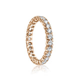 Eternity Diamond Ring - Available in 18K white, rose & yellow gold. Wear it alone or stacked. 1.80mm band: Carat Weight: ~0.80 carats depending on ring size.