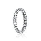 Eternity Diamond Ring - Available in 18K white, rose & yellow gold. Wear it alone or stacked. 1.80mm band: Carat Weight: ~0.80 carats depending on ring size.