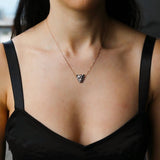 Diamond Tiger Necklace on a 18k Gold Chain with genuine emerald eyes. Available in Rose, White and Yellow Gold.