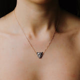 Diamond Tiger Necklace on a 18k Gold Chain with genuine emerald eyes. Available in Rose, White and Yellow Gold.