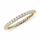 Eternity wedding Diamond Ring - Available in 18K white, rose & yellow gold. Wear it alone or with your solitaire. 1.30mm band: Carat Weight: ~0.45 carats depending on ring size.