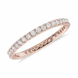 Eternity wedding Diamond Ring - Available in 18K white, rose & yellow gold. Wear it alone or with your solitaire. 1.30mm band: Carat Weight: ~0.45 carats depending on ring size.