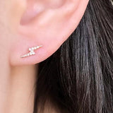 Diamond Storm earrings, 18k Solid Gold