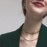 Chain Necklace with 4 Gemstones