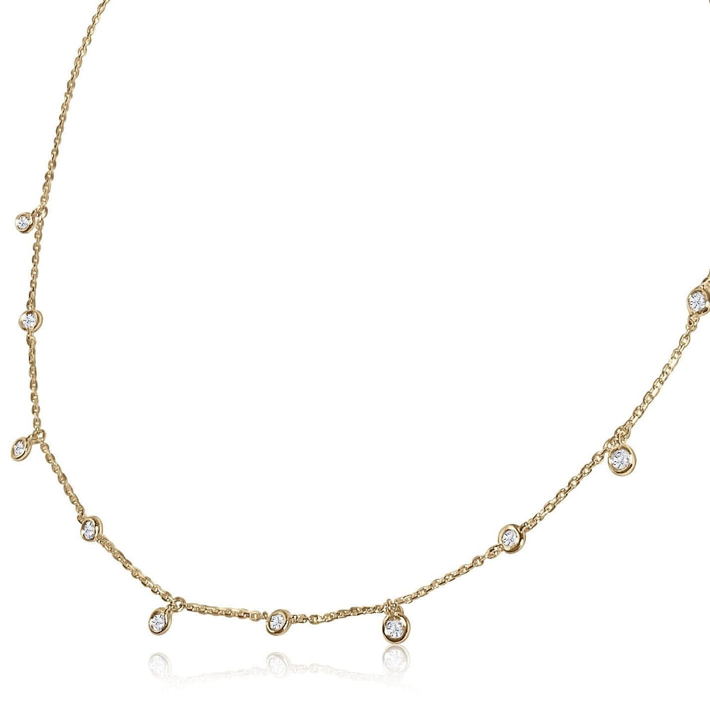 Diamonds by the hot sale yard necklace yellow gold