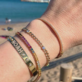Chain Bracelet with 4 Gemstones
