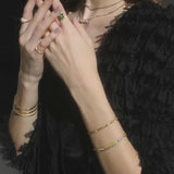 Chain Bracelet with 4 Gemstones