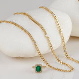 Chain Bracelet with 4 Gemstones