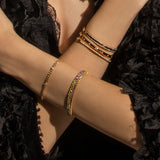 Chain Bracelet with 4 Gemstones