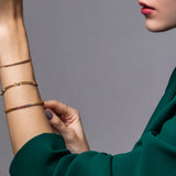 Chain Bracelet with 4 Gemstones