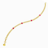 Chain Bracelet with 4 Gemstones
