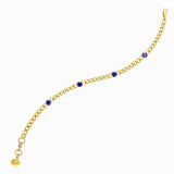 Chain Bracelet with 4 Gemstones