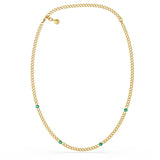 Chain Necklace with 4 Gemstones