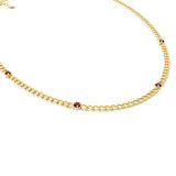 Chain Necklace with 4 Gemstones