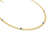 Chain Necklace with 4 Gemstones