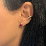 18k Solid Gold and 20 Diamonds . Fits most ears, no piercing required! Available in yellow, rose and white gold.