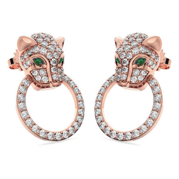 Diamond Jaguar Earrings