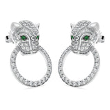 Diamond Jaguar Earrings
