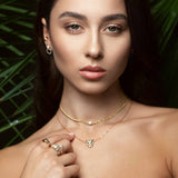 Diamond Tiger Necklace on a 18k Gold Chain with genuine emerald eyes. Available in Rose, White and Yellow Gold.