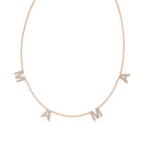 MAMA Diamond Necklace (spaced letters)
