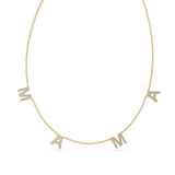 MAMA Diamond Necklace (spaced letters)