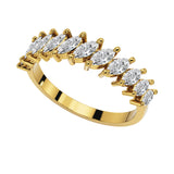 Half Marquise Diamond Ring