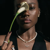 Pearl Necklace Diamond Lock