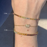 XL Rainbow Tennis Bracelet