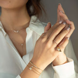 Diamond Pave Signet pinky Ring in 18k Yellow Gold