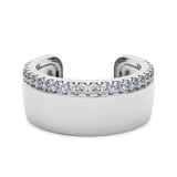 18k Solid Gold and 20 Diamonds . Fits most ears, no piercing required! Available in yellow, rose and white gold.