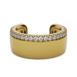 18k Solid Gold and 20 Diamonds . Fits most ears, no piercing required! Available in yellow, rose and white gold.