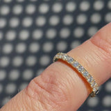 Specifications: 18k Pure Gold (2.5g) & 0.4 carats White Diamonds and 0.44 Black diamonds (varies based on ring size). Width: 1.8mm.  A playful eternity ring that gives you the chance to switch looks and play around with the colors. Available in 18K white, rose & yellow gold.