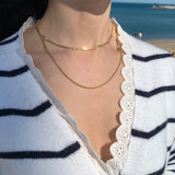 Chain Necklace with 4 Gemstones