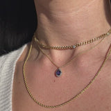 Chain Necklace with 4 Gemstones