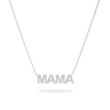 Specifications: 18K Solid Gold (2.5g), 0.18 carats of Diamonds. Wear it with pride, you are a MAMA! This is a perfect gift for a power mom. A diamond pavé necklace set in 18K gold on an adjustable chain (14, 16 & 18 inches - Refer to Size guide). Available to order in rose, white and yellow gold.