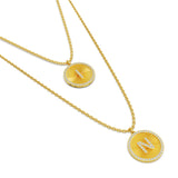 Radial Double Initial Necklace