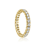 Eternity Diamond Ring - Available in 18K white, rose & yellow gold. Wear it alone or stacked. 1.80mm band: Carat Weight: ~0.80 carats depending on ring size.