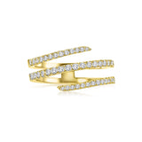 Gorgeous ring to wear on your index or middle finger! the ribbon ring is a piece that cannot go unnoticed. Carat Weight: ~1carat. Available in yellow, white and rose 18k gold.