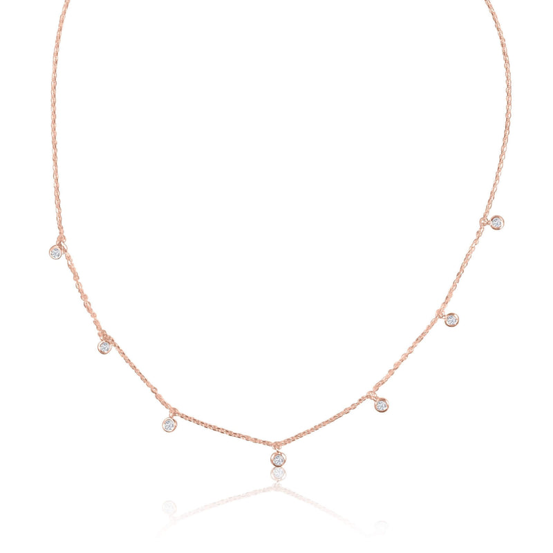 7 Diamond Bezel Station Necklace 18k Gold | THE PRIVATE ROOM JEWELRY – The  Private Room - Fine Jewelry