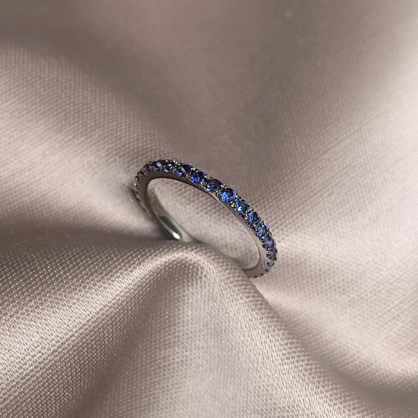 Blue Sapphire Stackable Band